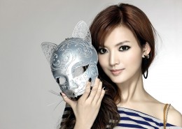 美丽的面具美女图片