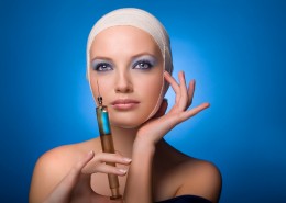 女性面部抽象概念图片