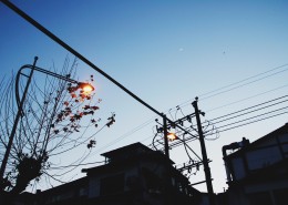 照亮黑夜的灯的图片