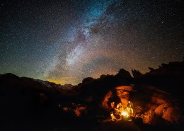 星空下的户外帐篷图片