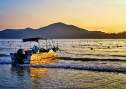 水面上的船的图片