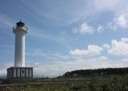 高高耸立的白色灯塔图片