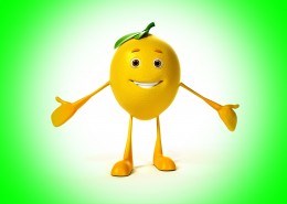 微笑的柠檬3D设计图片