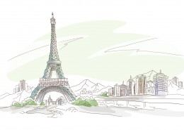 手绘世界风光图片