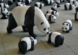 纸糊熊猫展图片