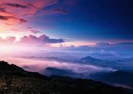 唯美火烧云风景图片