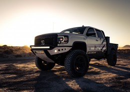 白色道奇皮卡车图片