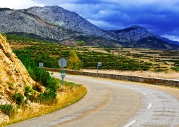 高山道路风景图片